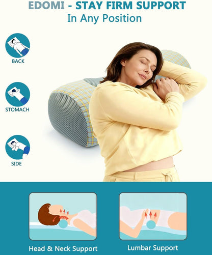 Buckwheat Cervical Neck Roll Pillow,17.7"x5.9" Firm Support Neck Bolster with Washable Cover, Adjustable Hard Cylinder Round Pillow with Buckwheat Hulls, for Office Lunch Breaks Sleeping,Pink