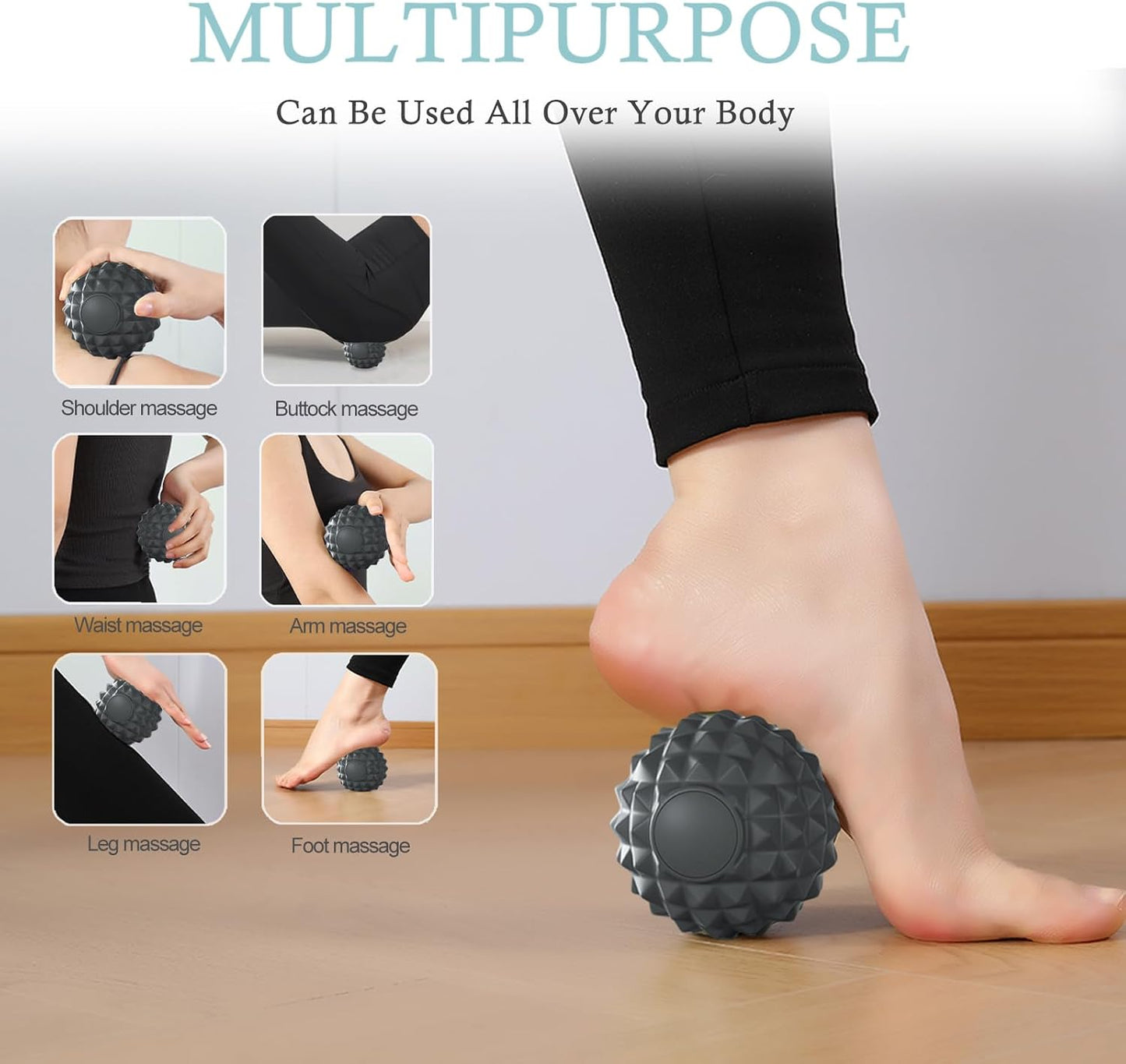 Silicone Lacrosse Balls for Yoga and Myofascial Release - Deep Tissue Massage,Trigger Point Therapy and Foot Plantar Fasciitis,Muscle Knots,Relieving Muscle Pain,Muscle Soreness Balls