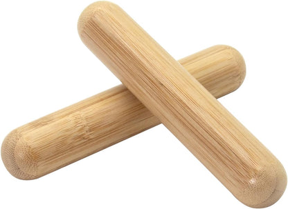 2 PCS Solid Bamboo Massage Stick Sets Warm Bamboo Therapy Massage Tools for Full Body Use at Home/Professional Massage Studio