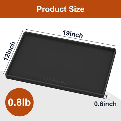 34" x 22" Extra Thick Silicone Mat Waterproof with Raised Edge, | Under Sink Mat for Kitchen & Bathroom, Kitchen Cabinet Liner, Multi-Purpose for Storage & Protection