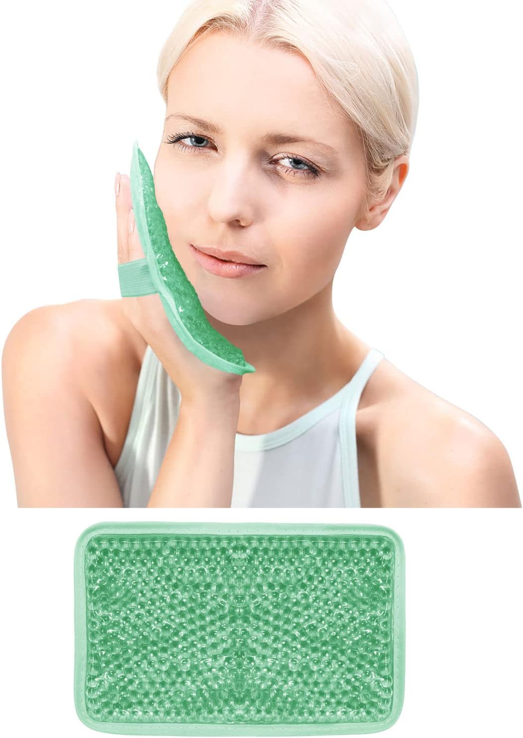 Gel Ice Packs for Injuries Reusable 2 Packs Hot Cold Gel Wrap with Strap