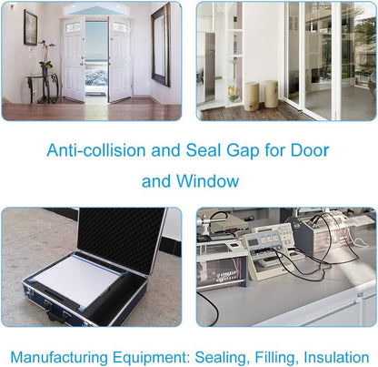 2 Rolls Foam Seal Tape for Door Window Insulation, Soundproof and Shockproof Foam Adhensive Strip, 3/8" Wx3/16 T Single Sided Foam Tape, Cold Air and Draft Closed Cell Seal Strip,Total 32FT