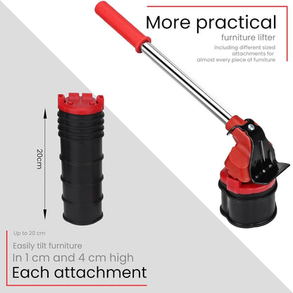 Heavy Duty Furniture Lifter with 4 Sliders for Easy and Safe Moving, Appliance Roller Suitable for Sofas, Couches and Refrigerators, Adjustable Height