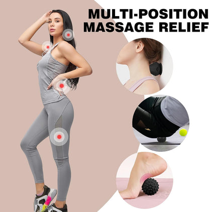 WOVTE Massage Lacrosse Ball Therapy for Sore Muscles Myofascial Release | Shoulders, Neck, Back, Foot, Body, Deep Tissue, Trigger Point, Muscle Knots, Yoga