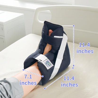 Foot Drop Heel Protector – Ankle Support for Bed Sores, Pressure Relief & Diabetic Care – Adjustable Straps, Breathable, Machine Washable (Dark green, Free Size)