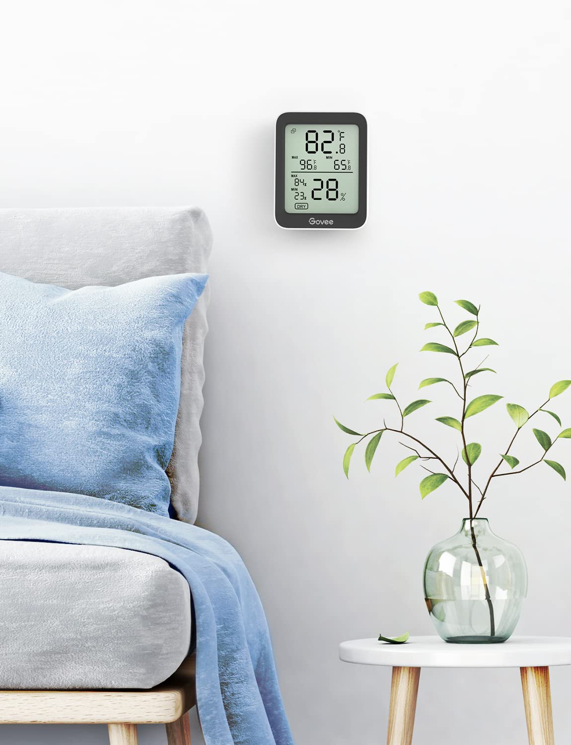 Govee Indoor Hygrometer Thermometer H5075 with Bluetooth App Control | Room Temperature Humidity Meter, 164ft Remote Monitor, Smart Alerts, 2 Years Data Storage Export, for Bedroom Wine Cellar