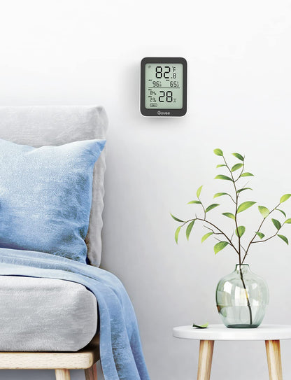 Govee Indoor Hygrometer Thermometer H5075 with Bluetooth App Control | Room Temperature Humidity Meter, 164ft Remote Monitor, Smart Alerts, 2 Years Data Storage Export, for Bedroom Wine Cellar