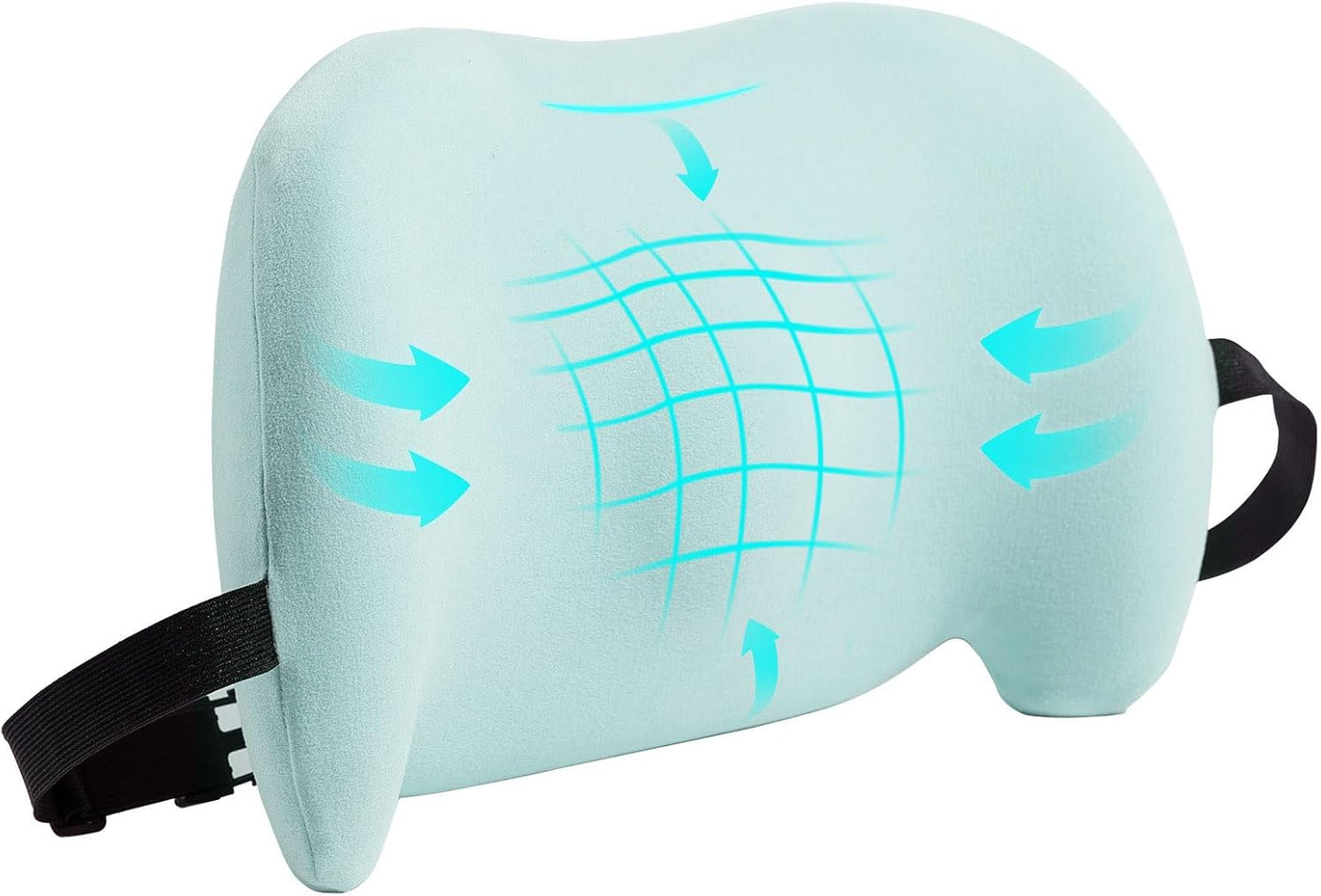 Lumbar Support Pillow for Office Chair, Memory Foam Car Back Cushion | Lumbar Pillow Lower Back with 4d Mesh Cover Adjustable Straps, Ergonomic Chair Back Pillow for Office, Car, Gaming Chairs