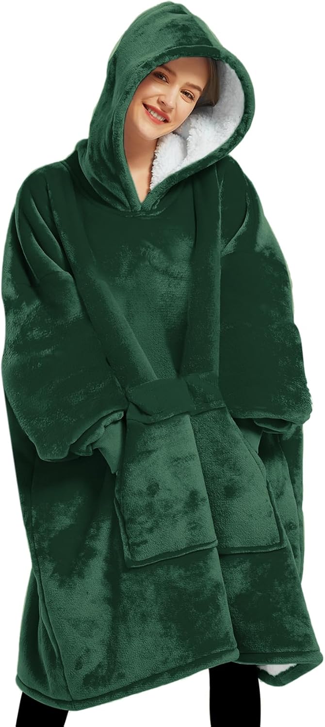 Wearable Blanket Hoodie for Adults With Pocket Strawberry Hoodie | Sherpa, Fuzzy Blanket Hoodie, Oversized Sweatshirt Blanket, Kangaroo Pouch, Cute Birthday Gifts for Sister, Cute Stuff