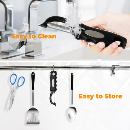 Vegetable peeler for kitchen - Peelers for kitchen stainless steel - Stainless steel left handed Vegetable Peeler- Potato peeler