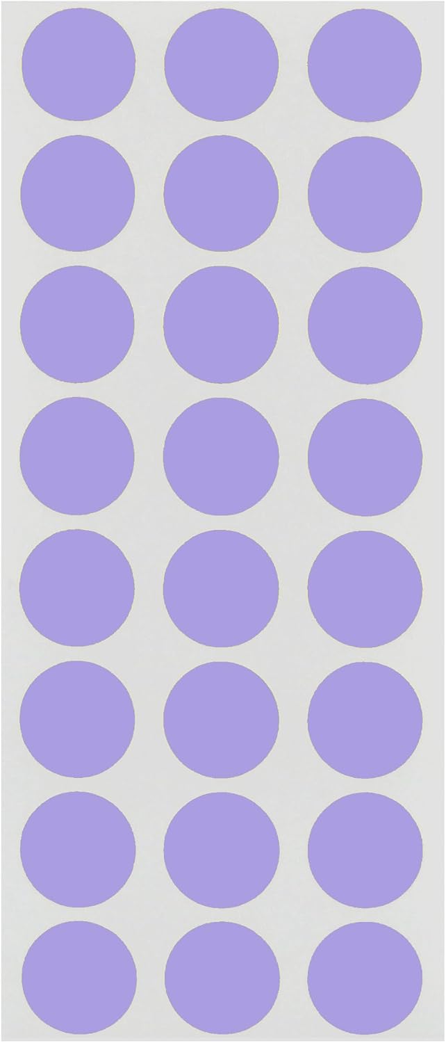 1/2" Removable Dot Stickers, 5 Fluorescent Colors, 1200/Pack | Round Dot Labels in 5 Colors with Writable Matte Paper for Offices, Food Service and Medical Use. Made in USA