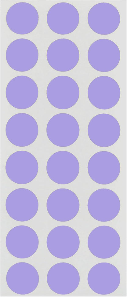 1/2" Removable Dot Stickers, 5 Fluorescent Colors, 1200/Pack | Round Dot Labels in 5 Colors with Writable Matte Paper for Offices, Food Service and Medical Use. Made in USA
