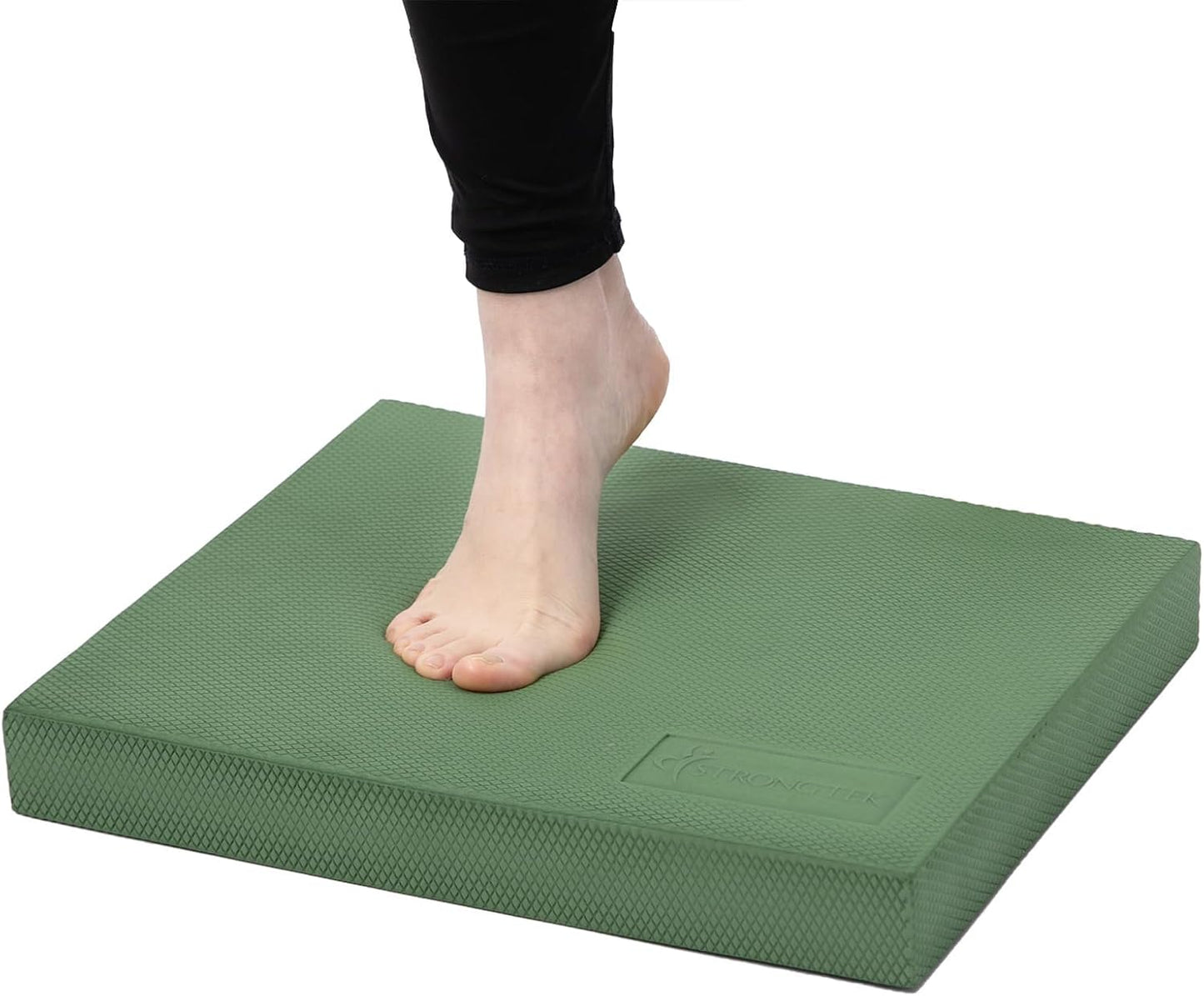 StrongTek Foam Balance Pad, High-Density TPE, 15.8 x 13 x 2 in, Non-Slip | Water-Resistant, Supportive Cushioning, Kneeling Support, Core Strength and Stability Training, Physical Therapy and Yoga