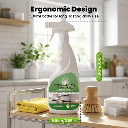Oven Cleaner Heavy Duty Degreaser Spray for Kitchen Stove | 2026 New 17oz Kitchen Degreaser Spray and Microwave Cleaner, Multipurpose Grease Cleaner for Oven Hood Microwave