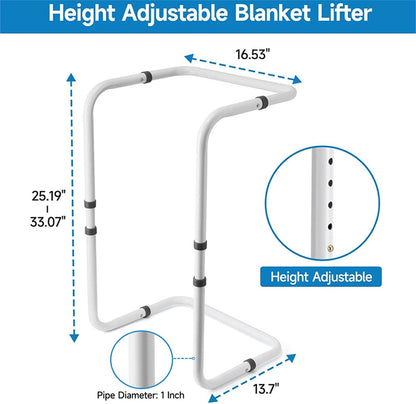 Adjustable Bed Sheet Raiser Blanket Lifter Metal Blanket Frame for Foot Pressure Relief & Post Procedure Comfort