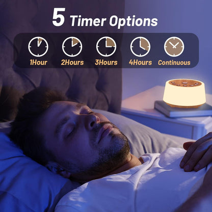 Color Noise Sound Machines with 10 Colors Night Light 25 Soothing Sounds and Sleep White Noise Machine 32 Volume Levels 5 Timers Adjustable Brightness Memory Function for Adults Kids Baby
