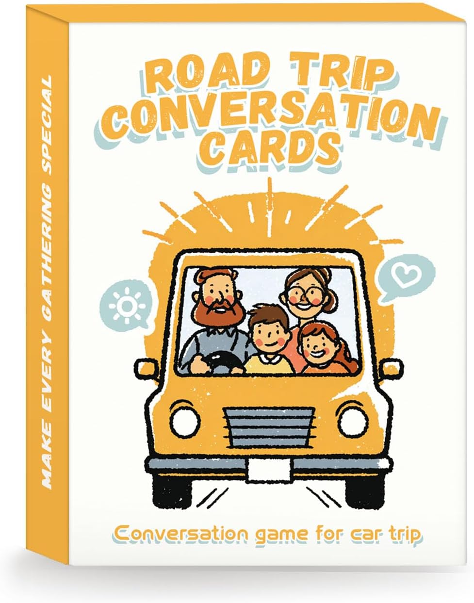 Road Trip Conversation Cards for Kids and Adults - Talk, Laugh, Bond for Family Trip - Conversation Cards for Family, Car Game, Road Trip Essentials