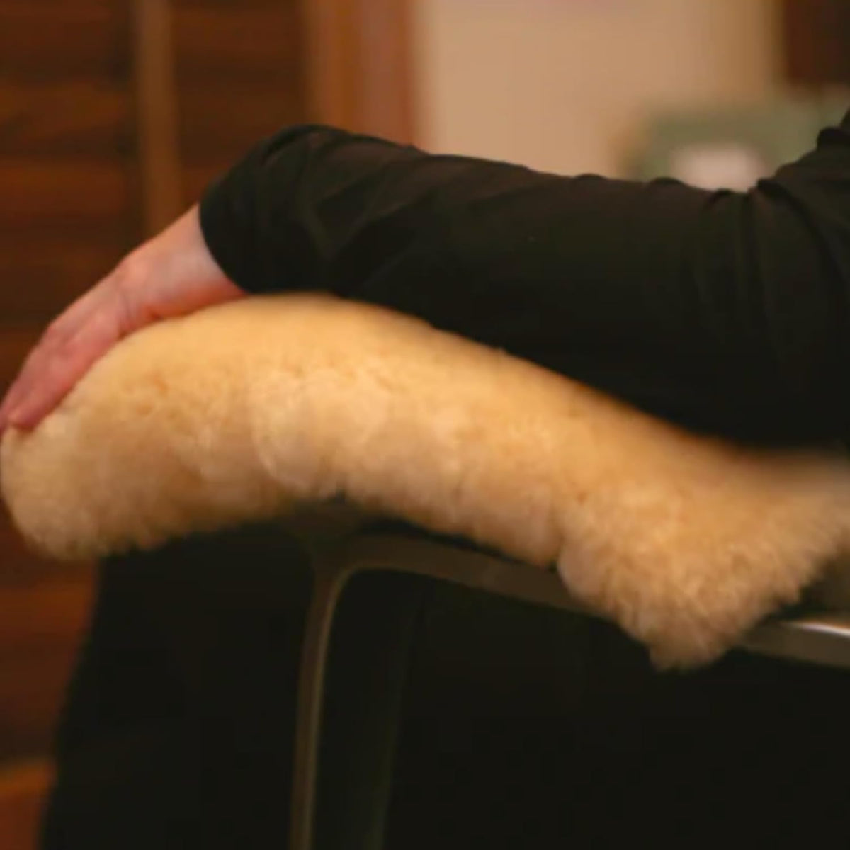 Sheepskin Ranch Wheelchair Armrest Pads – Genuine Sheepskin Armrest Cushions for Wheelchairs & Office Chairs, Pressure Relief Support Pads for Seniors, Adults & Disabled Users - Made in the USA