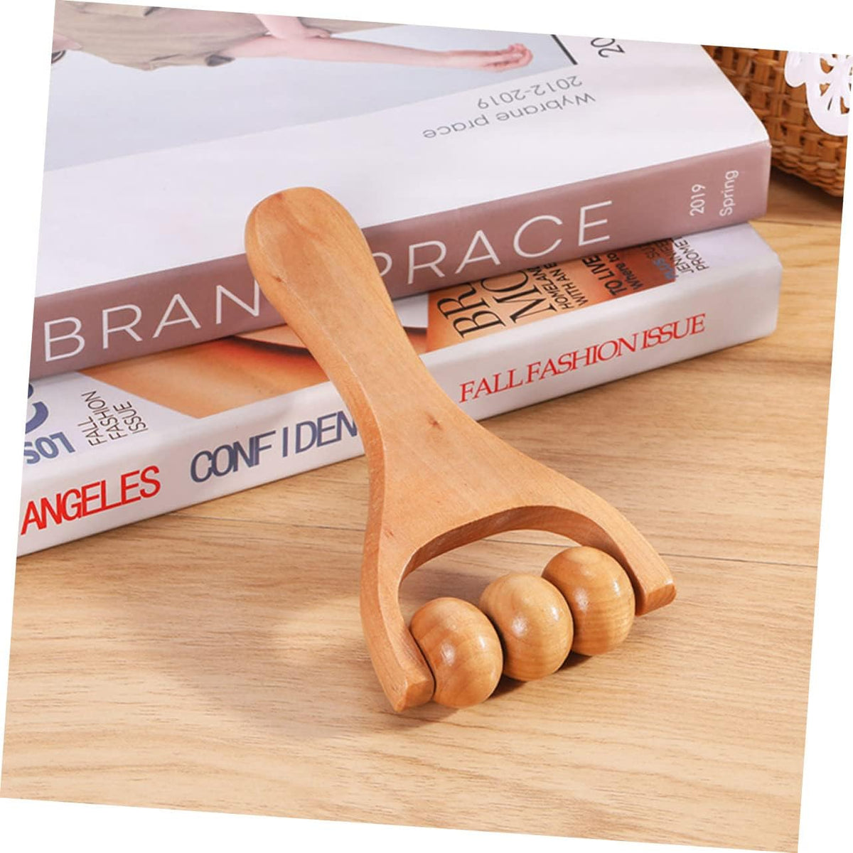 Wooden Foot Massager Roller Handheld Acupoint Massage Tool for Neck Shoulder Back Legs and Feet Relaxation Compact and Lightweight Design