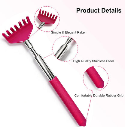 2 Pack Back scratchers Set,Stainless Steel Back Scratcher Extendable