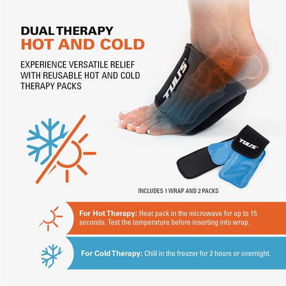 Tuli’s Foot Therapy Wrap, Ice/Heat Pack for Plantar Fasciitis, One Size | Heel, Foot, Arch Pain