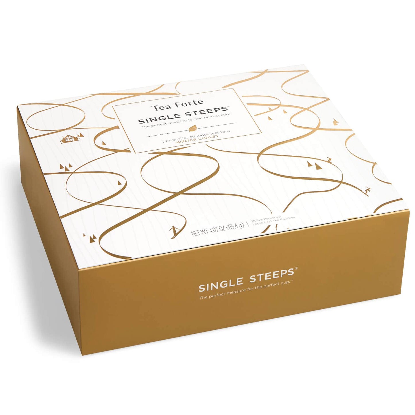 Tea Forte Single Steeps Tea Sampler, Lotus, 15 Pouches | 15 Single Serve Loose Leaf Bags - Premium Handcrafted Tea Blends - Giftable Presentation Box