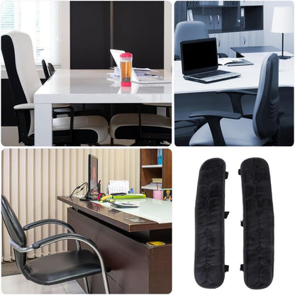 SHINEOFI Office Chair Armrest Pads 17.7 Inch Washable Armrest Covers with Straps Comfortable Arm Cushions for Gaming and Desk Chairs