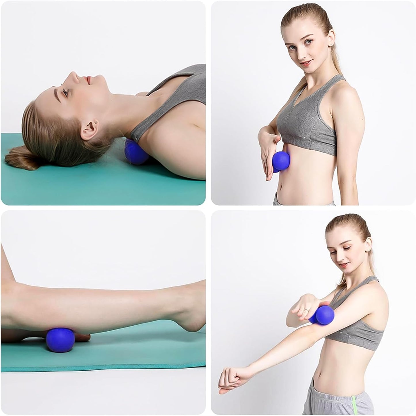 WOVTE Massage Lacrosse Ball Therapy for Sore Muscles Myofascial Release | Shoulders, Neck, Back, Foot, Body, Deep Tissue, Trigger Point, Muscle Knots, Yoga