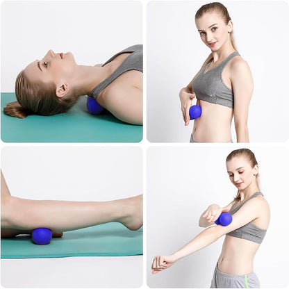 WOVTE Massage Lacrosse Ball Therapy for Sore Muscles Myofascial Release | Shoulders, Neck, Back, Foot, Body, Deep Tissue, Trigger Point, Muscle Knots, Yoga