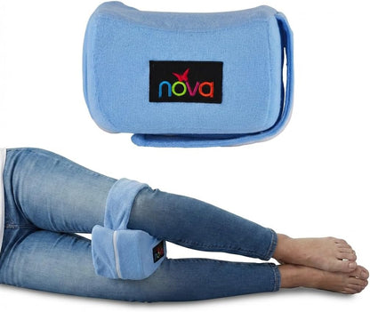 NOVA Leg Spacer Knee Pillow – Orthopedic Foam Knee Support Cushion for Side Sleepers, Pressure Relief for Hips, Legs & Lower Back, Standard Size, Soft Terry Cloth Removable Washable Cover