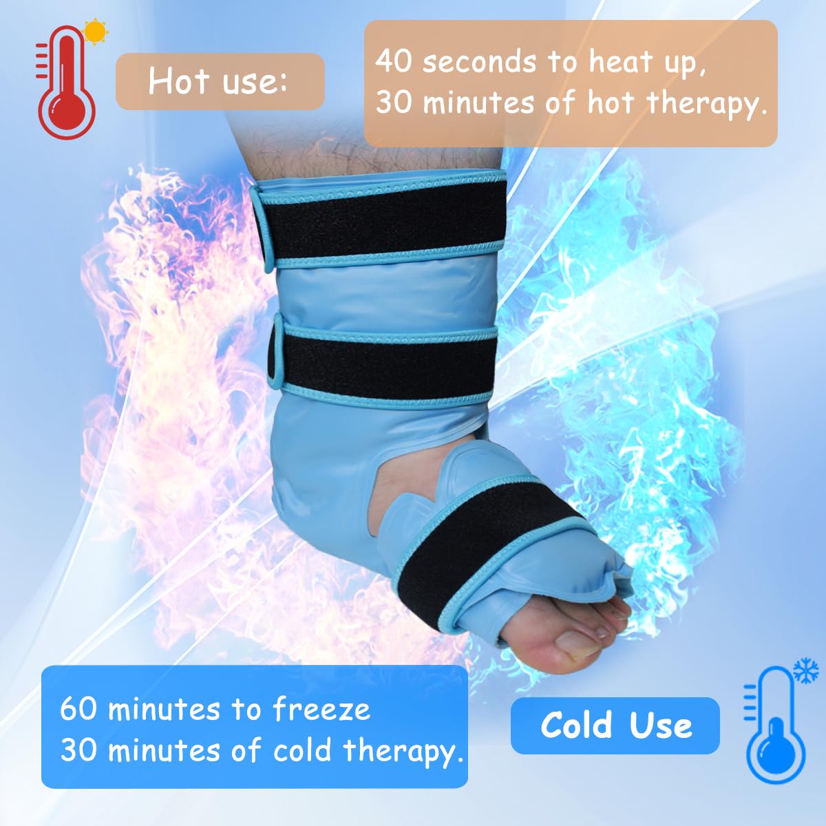 King Mills Ice Ankle Wrap, Plantar Fasciitis Ice Pack, Foot & Heel Relief