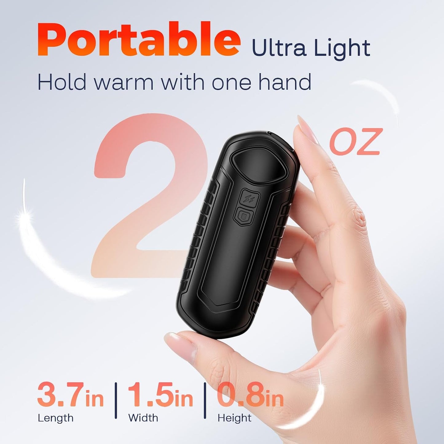 Hand Warmers Rechargeable 2 Pack, Electric Hand Warmer, 2-Second to 131°F with 5 Heat Levels, USB-C Portable Pocket Heater Handwarmers, UL Certified for Camping, Hunting, Gifts for Women Men