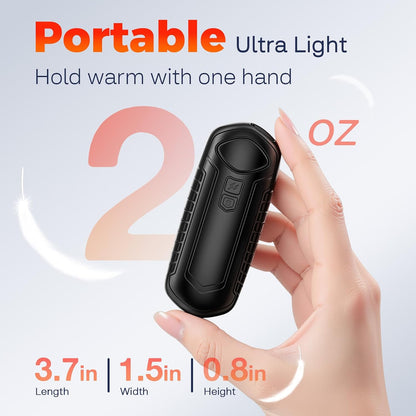 Hand Warmers Rechargeable 2 Pack, Electric Hand Warmer, 2-Second to 131°F with 5 Heat Levels, USB-C Portable Pocket Heater Handwarmers, UL Certified for Camping, Hunting, Gifts for Women Men