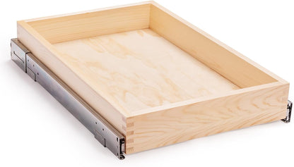 32''W x 21''D x 3''H Pull Out Cabinet Drawer Soft Close Slide Out Wood Organizer for Kitchen, Finished, Bottom and Side Assembly (Wood Drawer Part Width is 31inch)
