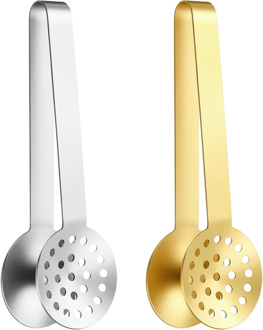 2 Pack Tea Tongs, Tea Bag Squeezer for Hot & Cold Teas
