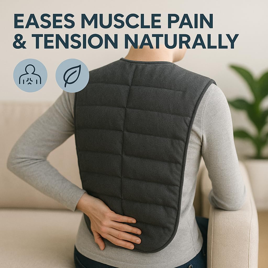 Kozi Weighted Heating Pad Microwavable|Hot & Cold Aromatherapy Neck and Back wrap|Moist Heat for Cramps, Muscles, Joints, Back, Neck and Shoulders, Heat Compress Pillow