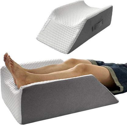 BlissfulNest Leg Elevating Pillow Leg Elevation Pillow for Legs/Knee/Ankle Post Surgery Memory Foam Cooling Fabric Eases Legs/Feet/Calves Pressure Speeds Post Surgery Recovery