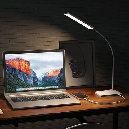 Vansuny Clip on LED Desk Lamp, Eye-Caring USB Reading Light for Home Office