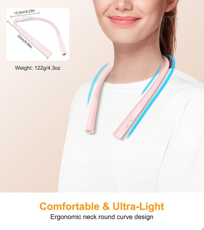 Gritin Book Light, Eye Caring 4-Color&5-Brightness Neck Light Reading Light | Stepless Dimming, 30-min Timer, 80+ Hrs Runtime, Bendable Round Neck Design, Lightweight for Reading, Knitting, Repairing