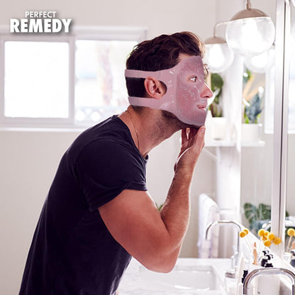 Perfect Remedy Face Ice Pack, Reusable Hot & Cold Ice Face Mask, Gel Compress for Helping with Puffy Eyes and aiding in Conditions of Swelling, Facial Spa Cooling Mask for Women and Men (Blue)