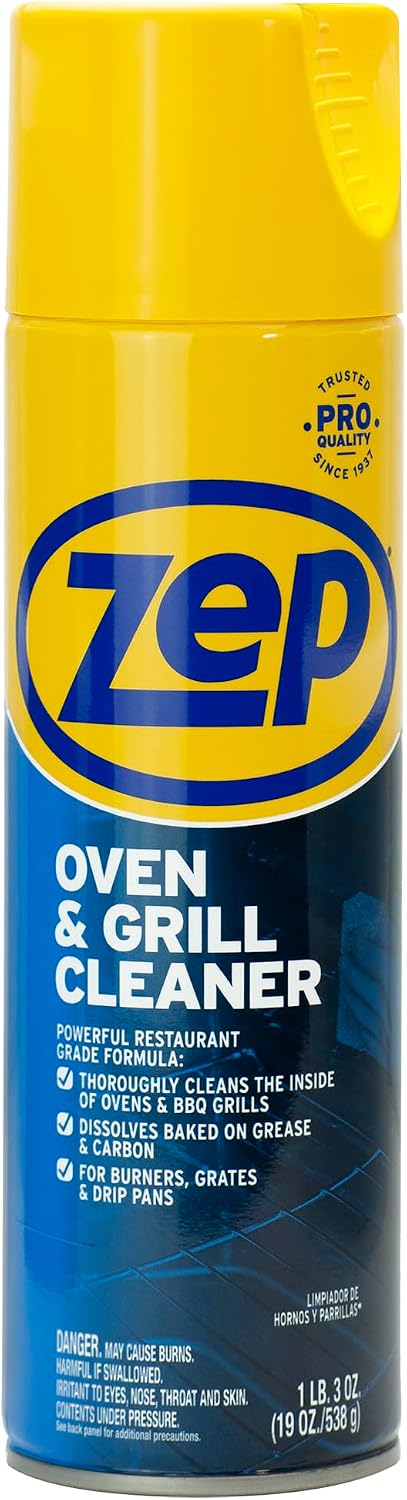 Zep Oven & Grill Cleaner 19oz & Zep Wall Cleaner 18oz - ECBD001 | Heavy-Duty Oven & Grill Cleaner and Foaming Wall Cleaner tackle baked-on grease, wall scuffs, and kitchen messes.