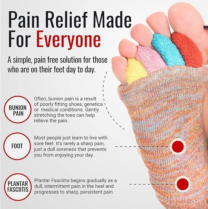 My Happy Feet Foot Alignment Socks with Toe Separators
