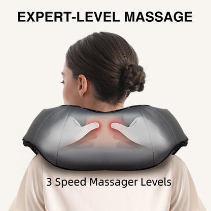 Nekteck Shiatsu Neck Massager with Heat for Pain Relief, NOT Cordless