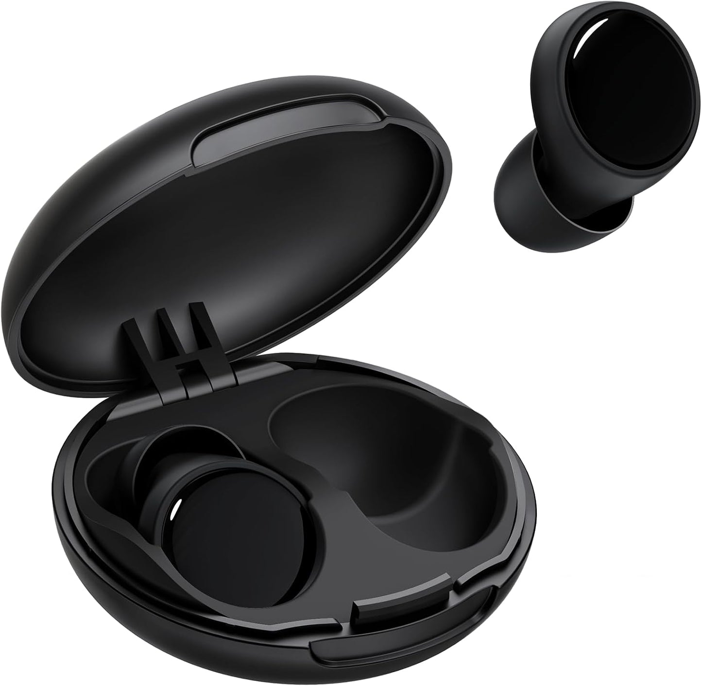 55dB Ear Plugs for Sleeping Noise Cancelling, Noise Reduction Earplugs for Sleep, Snoring, Side Sleepers, Reusable Hearing Protection Ear Plugs for Concerts, Airplane, Silicone Sleep Earplugs (Black)