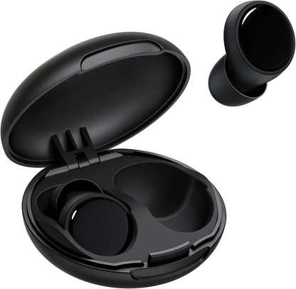 55dB Ear Plugs for Sleeping Noise Cancelling, Noise Reduction Earplugs for Sleep, Snoring, Side Sleepers, Reusable Hearing Protection Ear Plugs for Concerts, Airplane, Silicone Sleep Earplugs (Black)