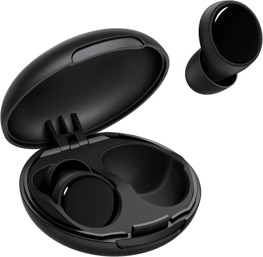 55dB Ear Plugs for Sleeping Noise Cancelling, Noise Reduction Earplugs for Sleep, Snoring, Side Sleepers, Reusable Hearing Protection Ear Plugs for Concerts, Airplane, Silicone Sleep Earplugs (Black)