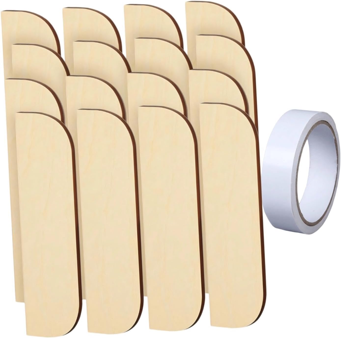 8 Pieces Hinge Repair Wooden Plate Door Hole Cover Plate Wooden Hinge Filler Wood Repair Kit with Tape Simple Panel Suitable for Cabinet, Square Corner, 8 Piece