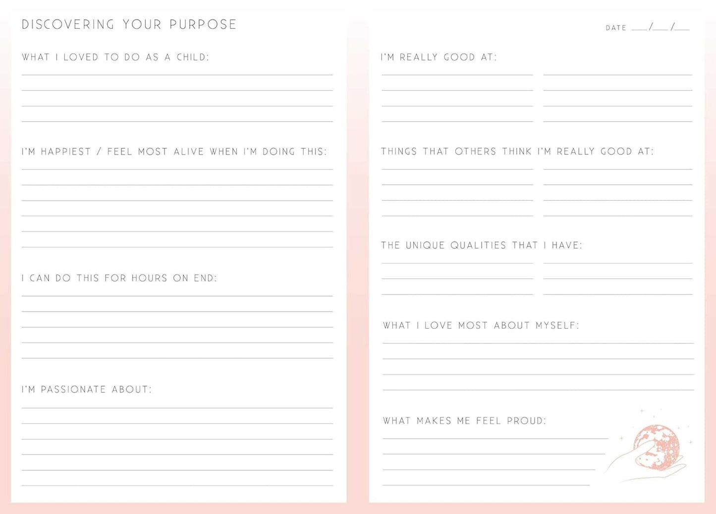 Purpose: A Day and Night Reflection Journal (Inner World)