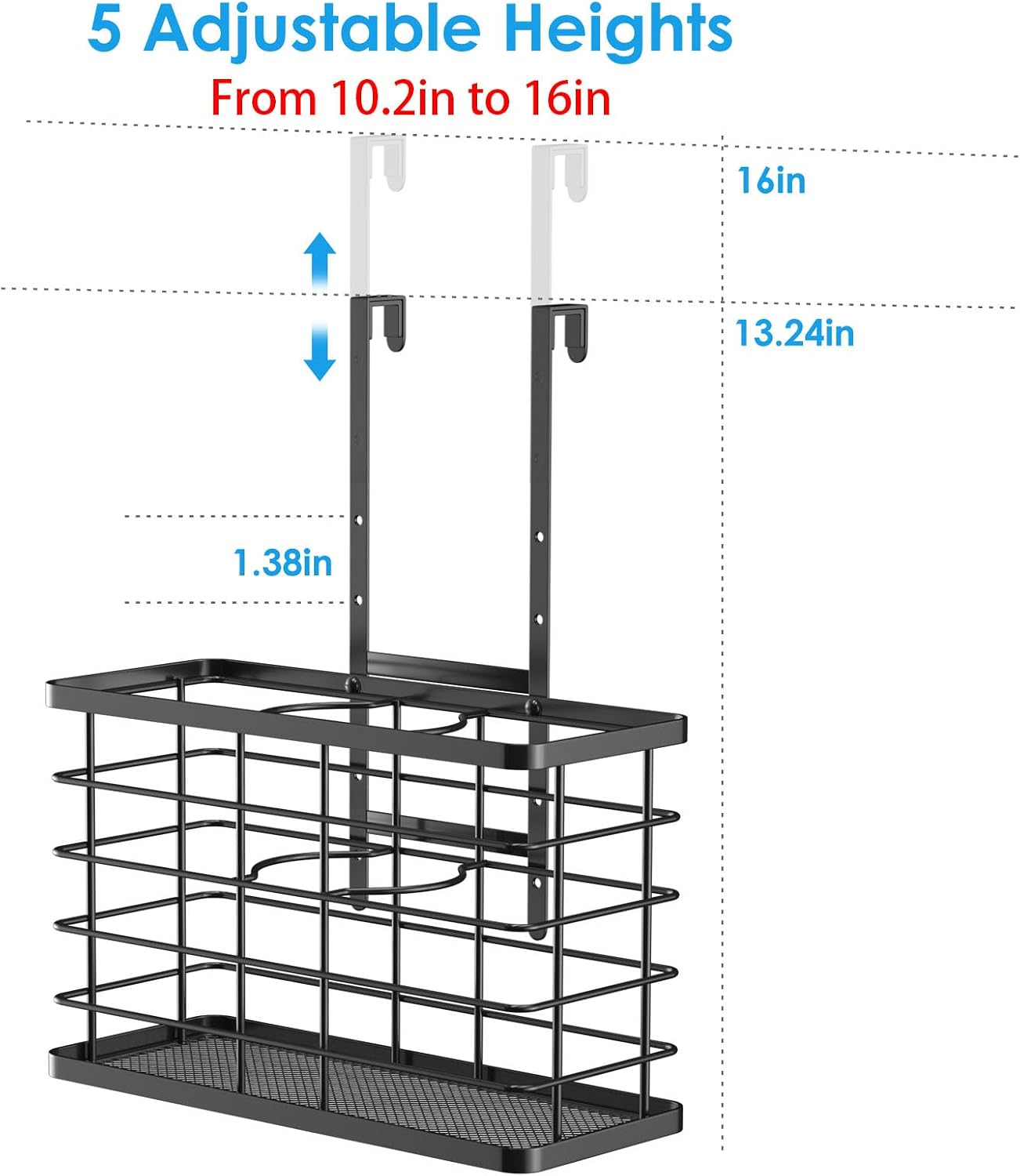 Hair Tool Organizer, Dryer Holder, 3 in 1 Blow Bathroom Organizer Wall Mounted/Cabinet Door for Flat Iron, Curling Straightener, Care & Styling Tools Storage Basket