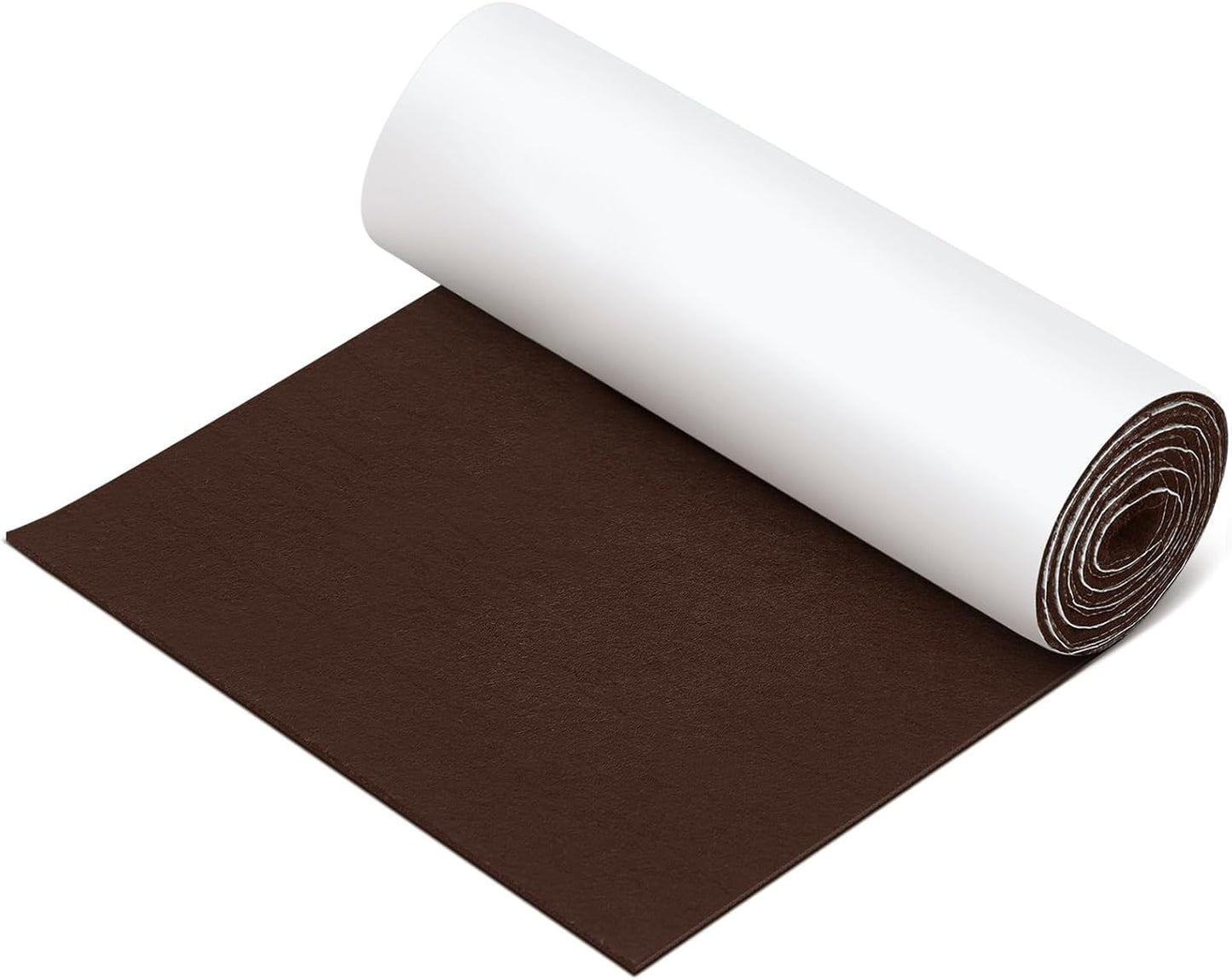 Fullhawl Large Felt Furniture Pads 8 x 60 Inch Non Slip Self Adhesive Heavy Duty Cuttable Strip Roll Felt Sheet Tape for Protecting Hardwood Floors Chair Wall, White